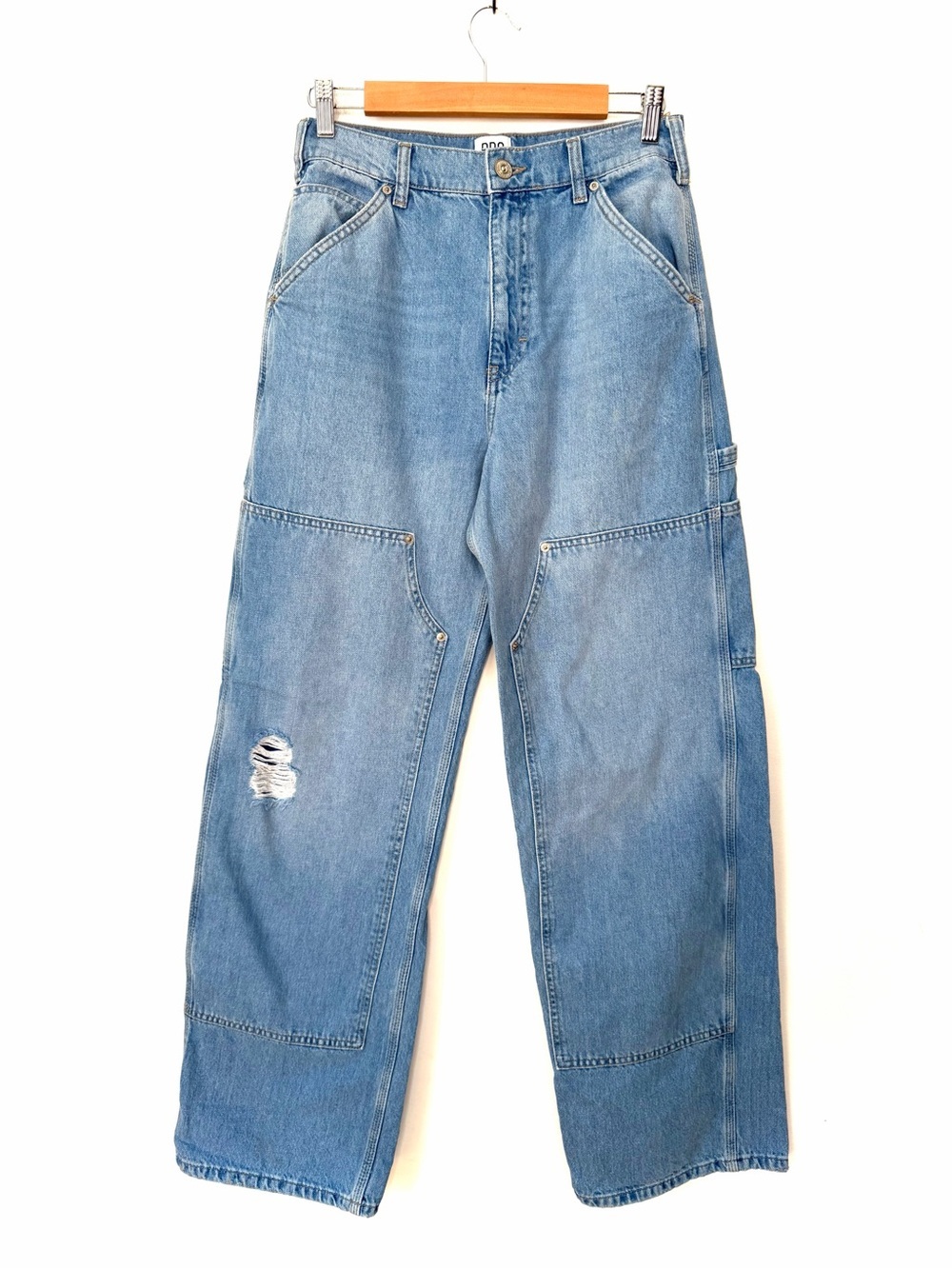 UO BDG Juno Double Knee Utility Carpenter Jeans High Waist Straight Leg Size 30